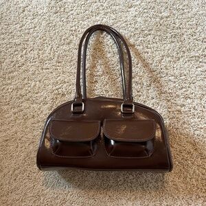 Brown Faux Leather Purse